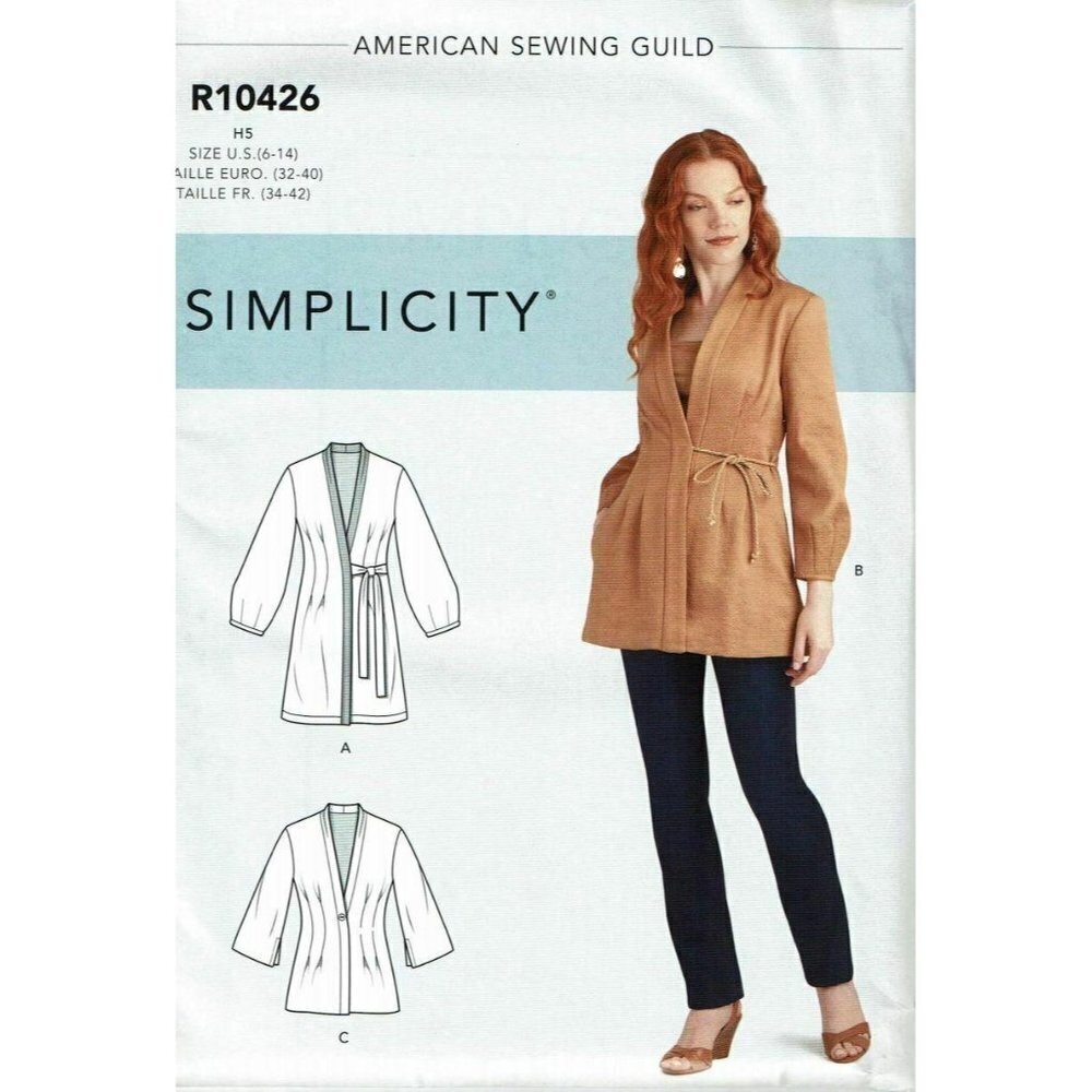 Simplicity 10426 Sewing Pattern Misses Jacket Size 6-14